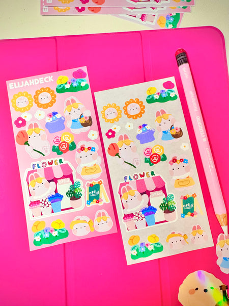 Flower Shop Sticker Sheet| Matte