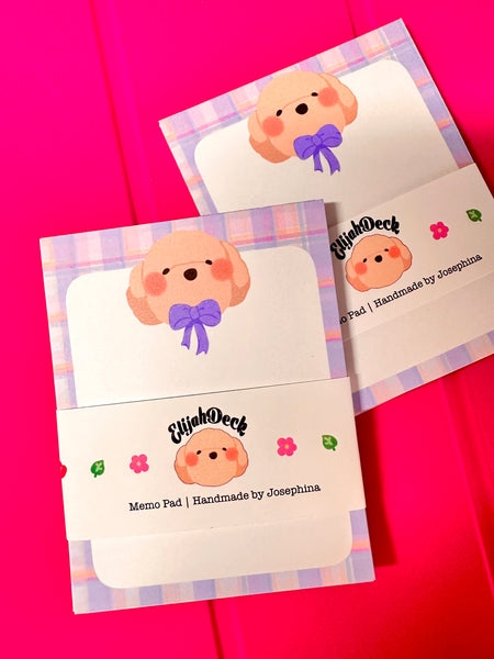 Purple ribbon Memo Pad