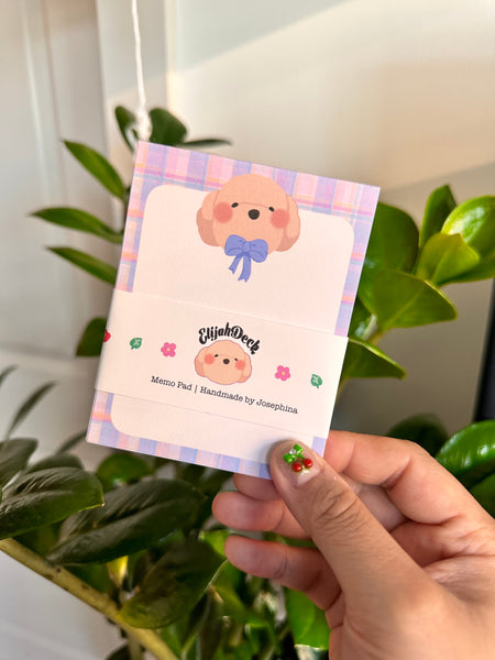 Purple ribbon Memo Pad