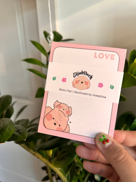 Love Elijah and Borie Memo Pad