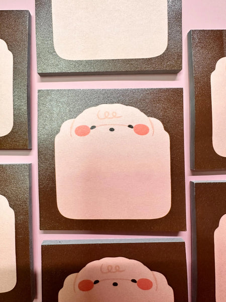 Brown Bread Post it, Sticky Pad, Memo Pad, Kawaii Sticky note
