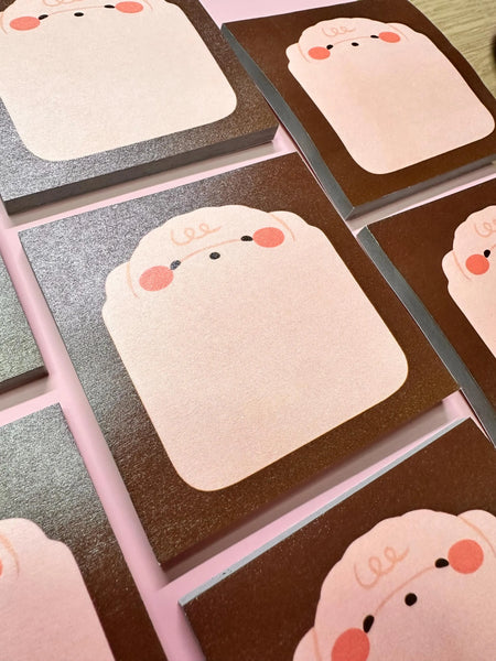 Brown Bread Post it, Sticky Pad, Memo Pad, Kawaii Sticky note