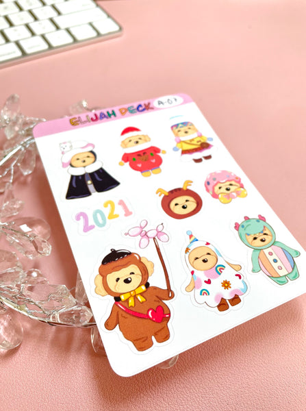 Winter Collection | Elijah Winter Sticker Sheet | Matte