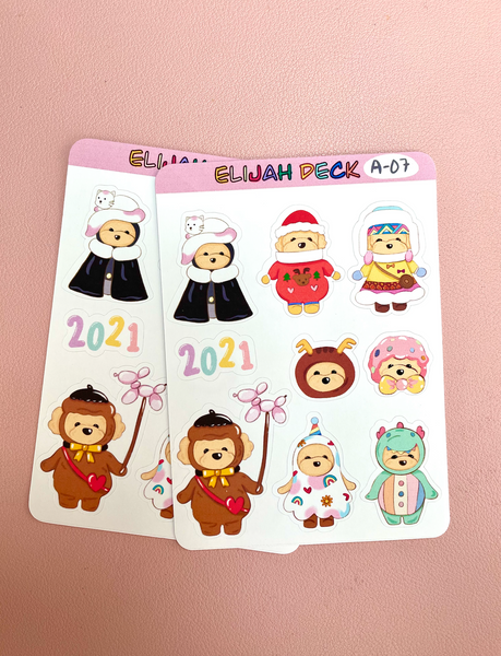 Winter Collection | Elijah Winter Sticker Sheet | Matte