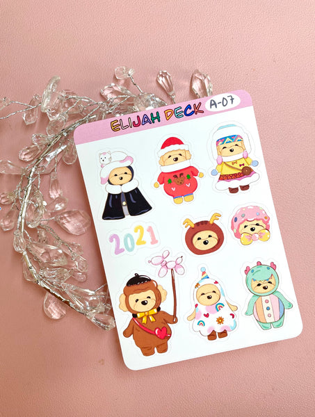 Winter Collection | Elijah Winter Sticker Sheet | Matte