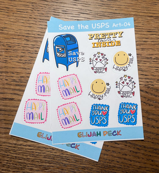 Save USPS | USPS Sticker Sheet | Matte