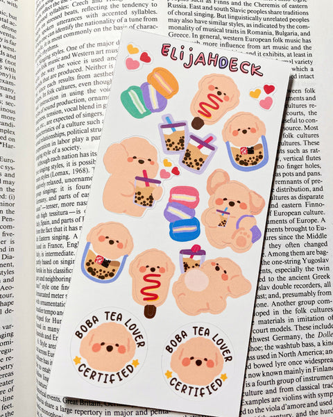 Attention! Boba Lover! | Matte | Sticker Sheet