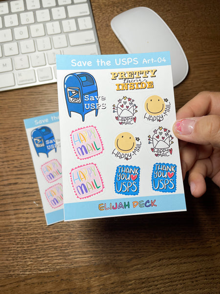 Save USPS | USPS Sticker Sheet | Matte