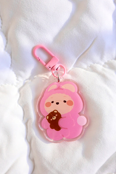 Pink Bear Keychain