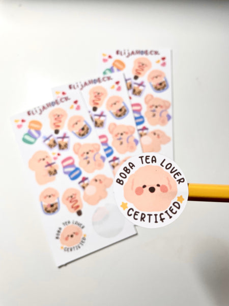 Attention! Boba Lover! | Matte | Sticker Sheet