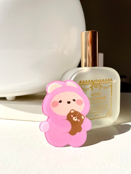 Pink Bear Phone Grip