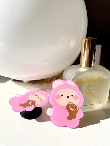 Pink Bear Phone Grip