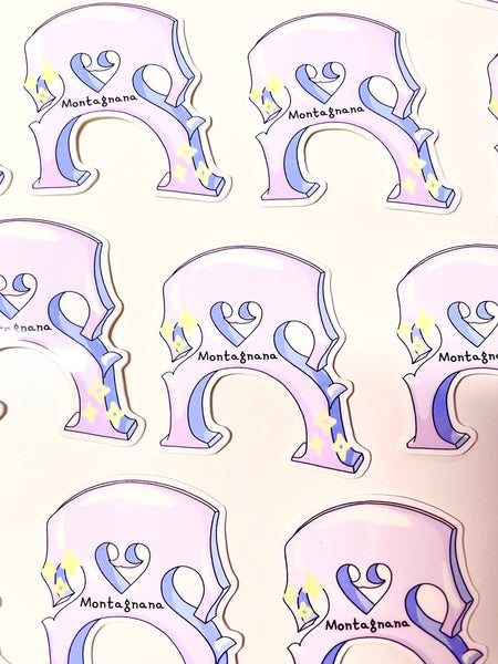 Cello Bridge | Cello Bridge Sticker, Instrumental Sticker | Glossy
