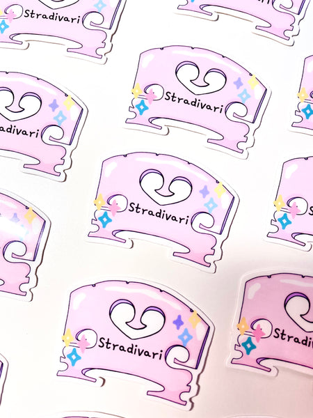 Stradivari Violin Bridge | Violin Bridge Sticker | Glossy