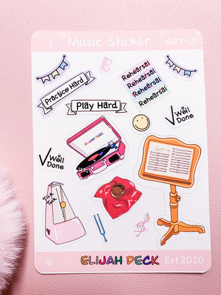 Music Sticker Sheet | Matte