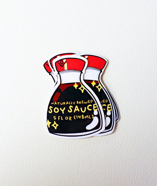 Soy Sauce Sticker | Asian Food Sticker | Glossy