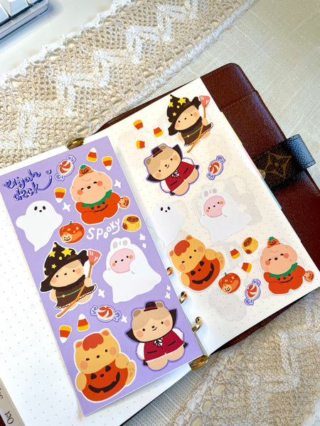 Spooky pawkin | Sticker Sheet | Matte