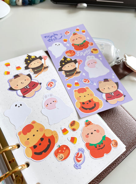 Spooky pawkin | Sticker Sheet | Matte