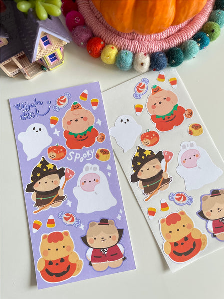 Spooky pawkin | Sticker Sheet | Matte