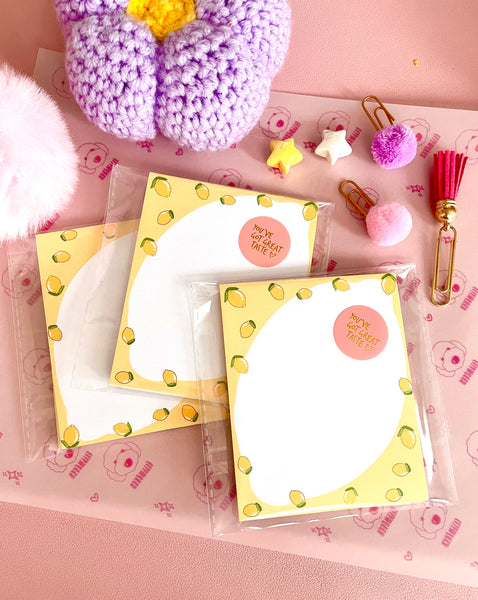 Lemon Collection | Lemon Note Pad | Memo Pad