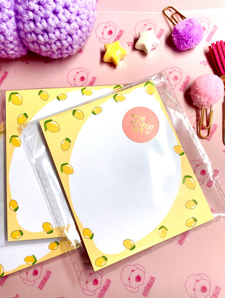 Lemon Collection | Lemon Note Pad | Memo Pad