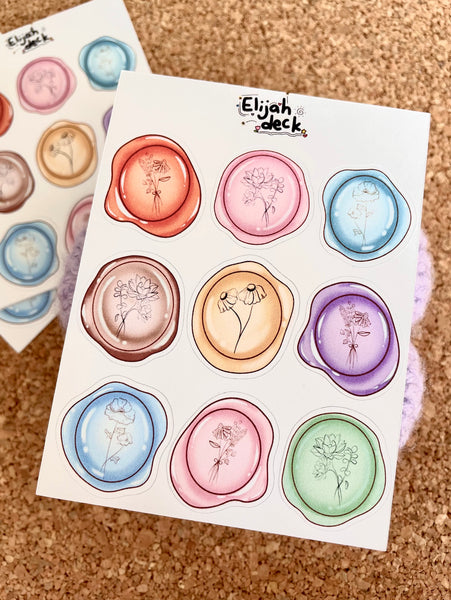 Wax Seal | Spring Collection | Sticker Sheet