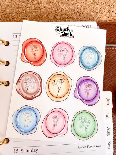 Wax Seal | Spring Collection | Sticker Sheet