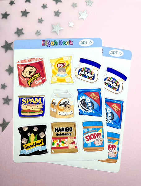 Snack Stickers| Art13 | Matte