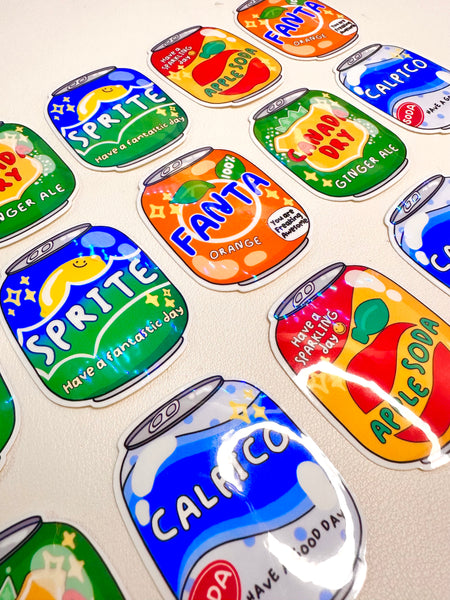 Apple Soda Chinese Drink | Glossy Waterproof Sticker