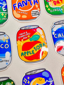 Apple Soda Chinese Drink | Glossy Waterproof Sticker