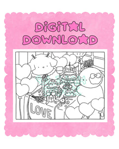 Digital Download | Cute Valentines Coloring