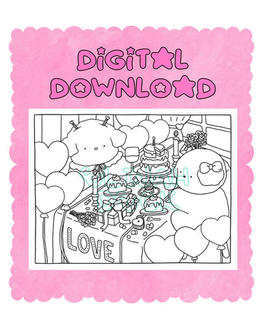 Digital Download | Cute Valentines Coloring