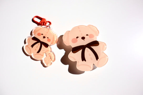 Ribbon Teddy Bear Phone Holder
