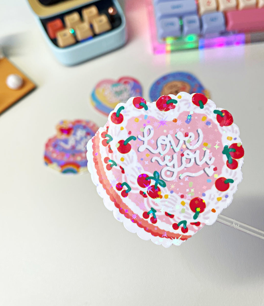 [3+1 Free] Cake Sticker Pack | Glitter Sticker Pack – ElijahDeck