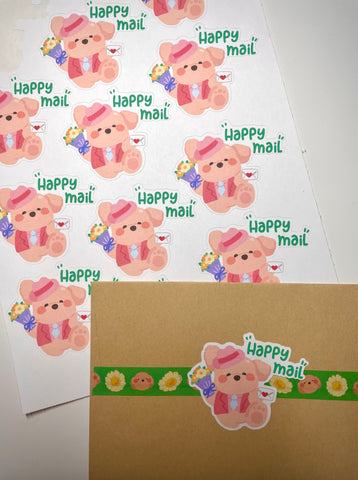 [12pcs] Happy Mail Sticker | Matte