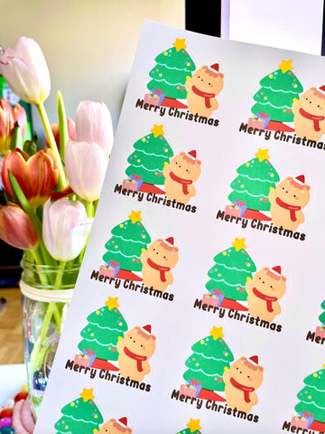 [15PCS] Christmas Tree Packaging Stickers | Matte