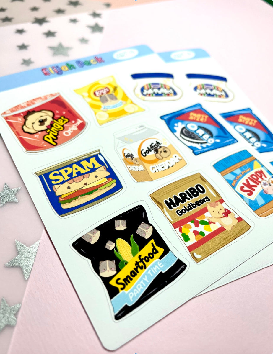 Snack Stickers| Art13 | Matte – ElijahDeck